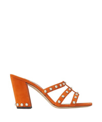 Hazal 85 Mules - Amber Orange