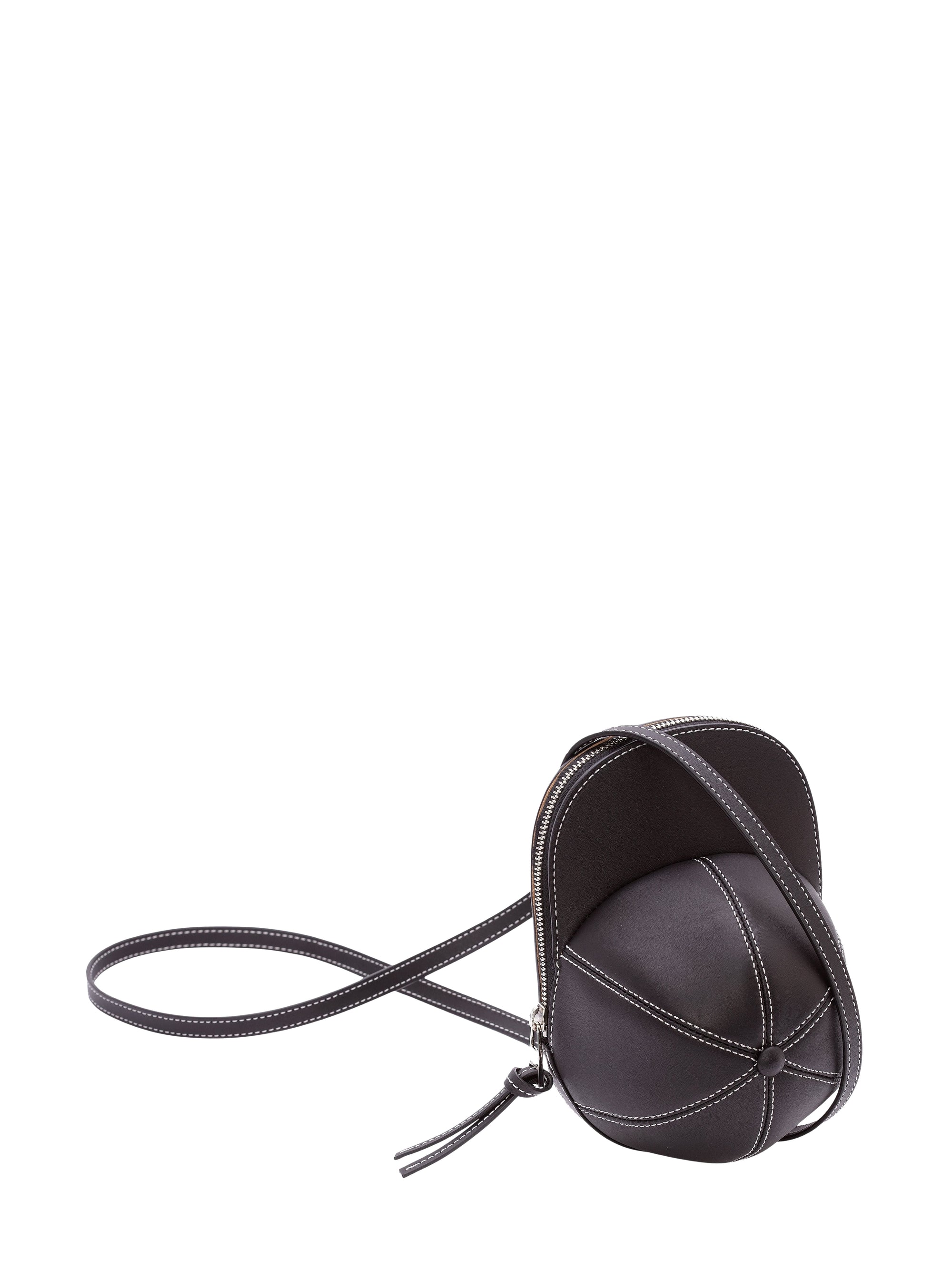 Sac medium à bandoulière Cap en cuir - Black