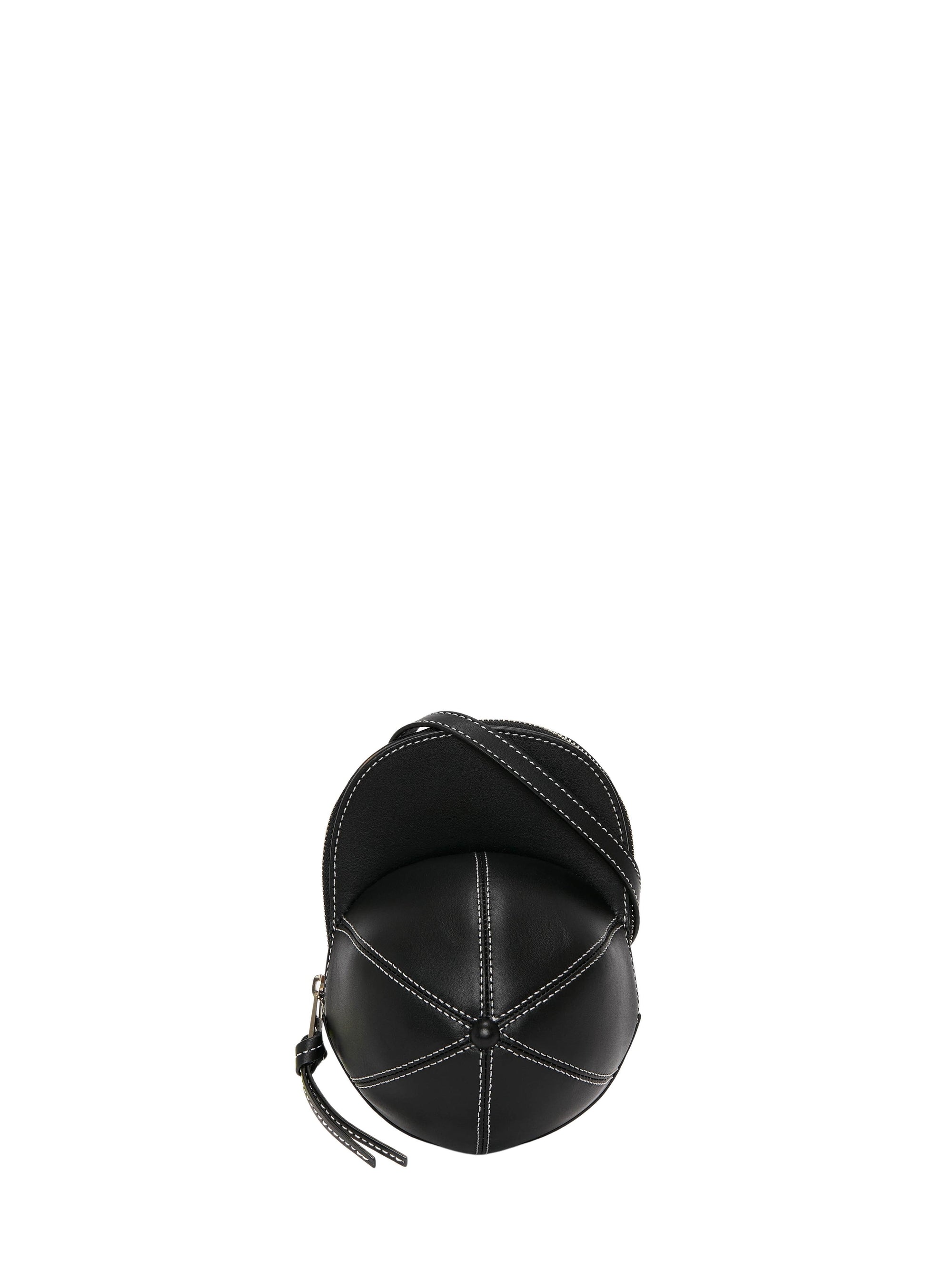 Sac midi à bandoulière Cap en cuir - Black