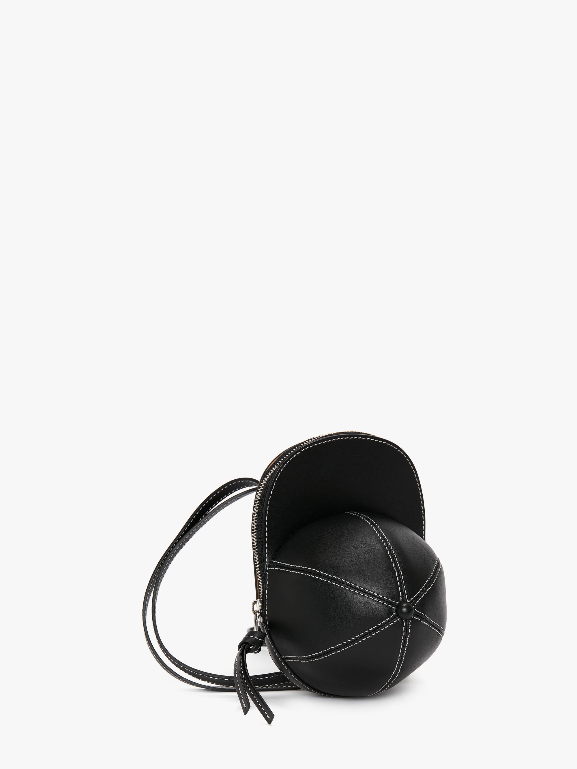 Sac midi à bandoulière Cap en cuir - Black