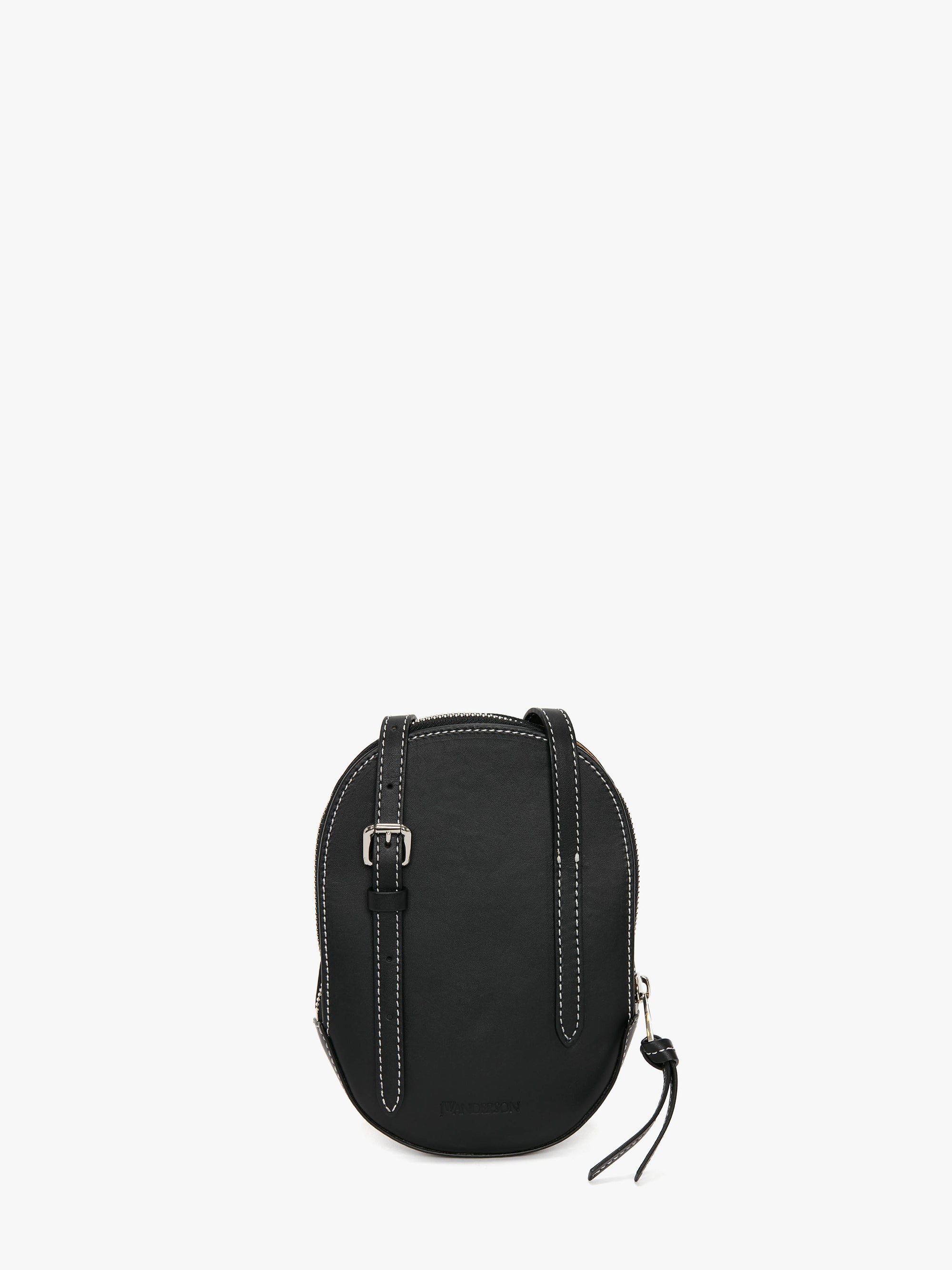 Sac midi à bandoulière Cap en cuir - Black