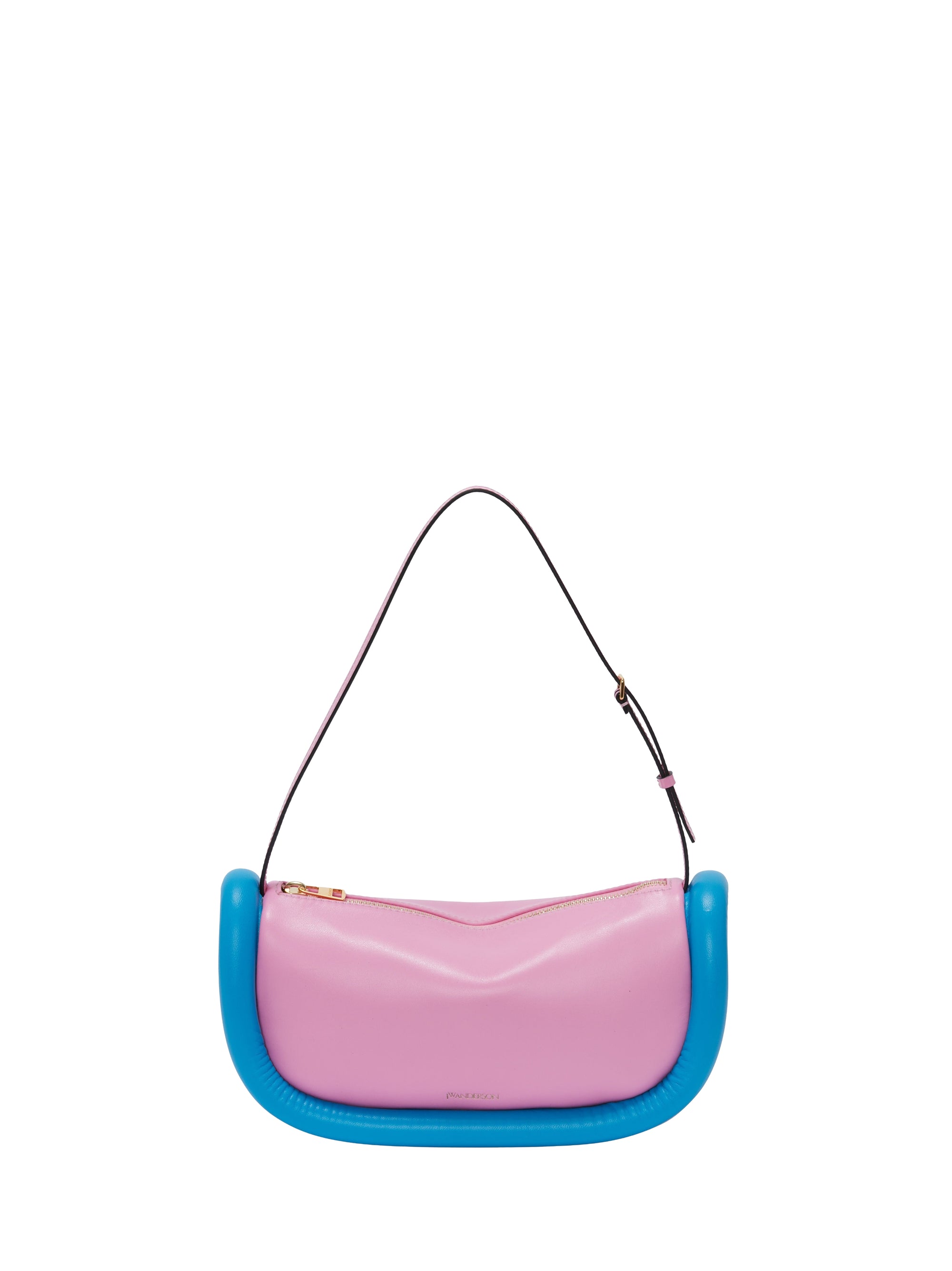 Sac The Bumper-15 en cuir - Pink & Cyan Blue