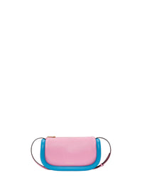 Sac The Bumper-12 en cuir - Pink & Cyan Blue