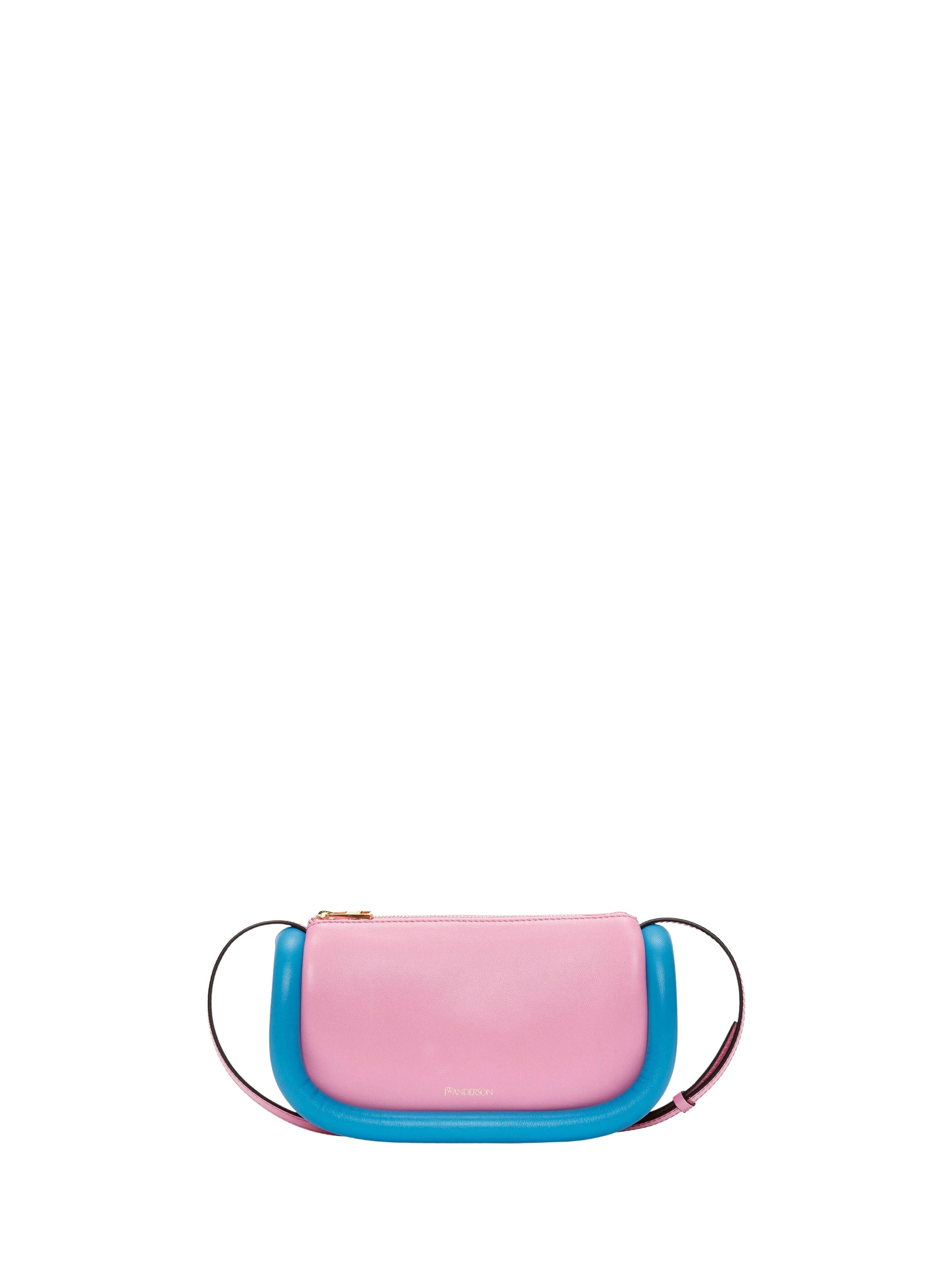 Sac The Bumper-12 en cuir - Pink & Cyan Blue