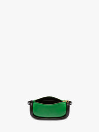 Sac The Bumper-12 en cuir - Green & Mocha & Black
