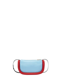Sac The Bumper-12 en cuir - Light Blue & Red & Black