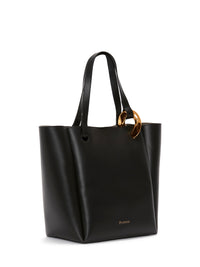 Sac Corner à maillon métallique en cuir - Black