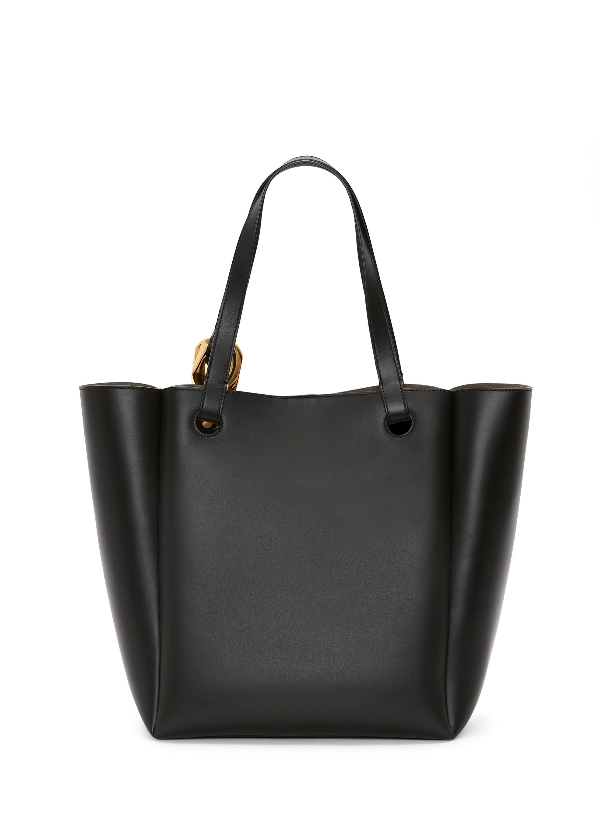Sac Corner à maillon métallique en cuir - Black
