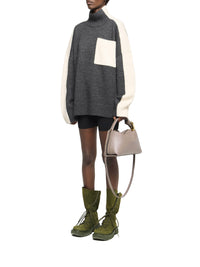 Sac medium Corner Jwa en cuir - Off White