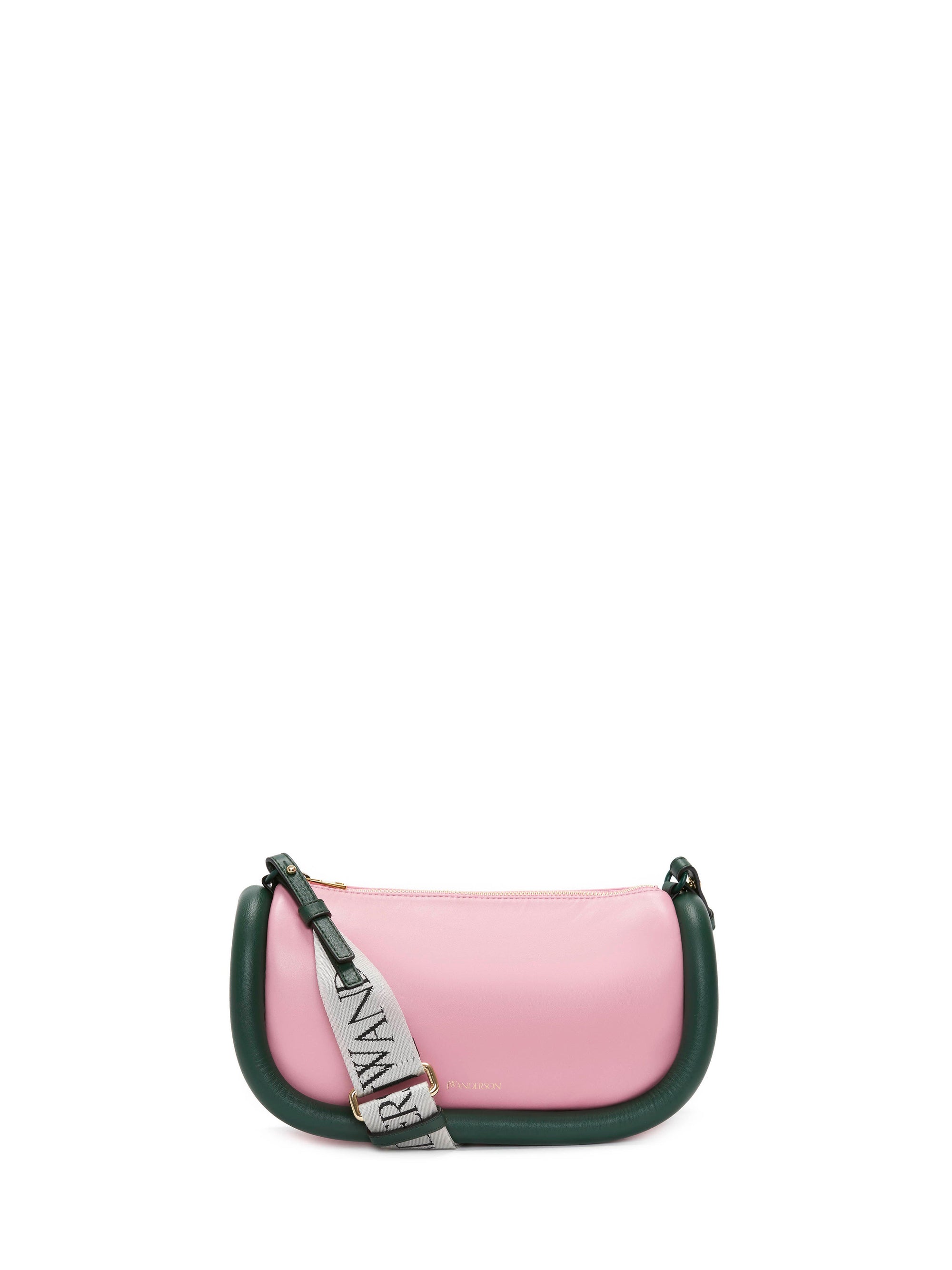 Sac Bumper15 en cuir - Pink & Forest Green
