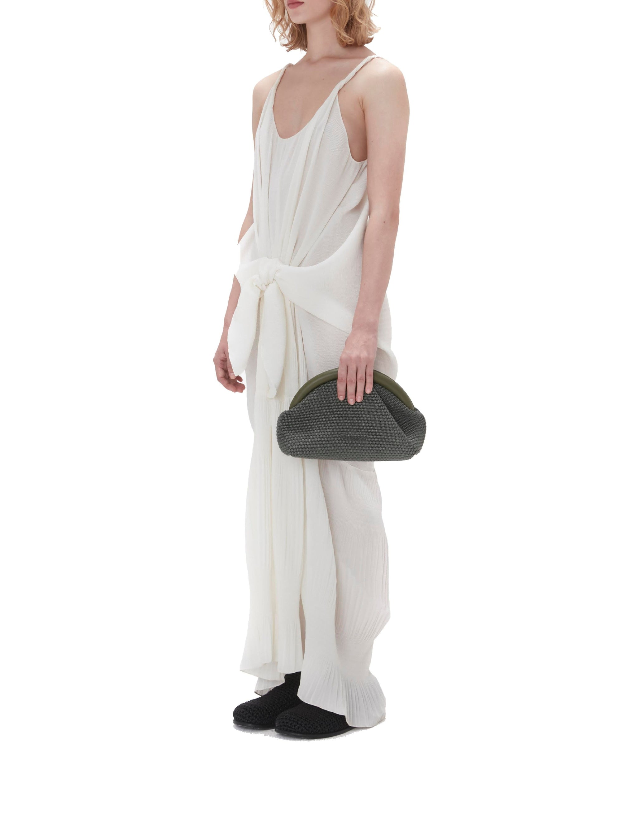 Raffia Bumper pouch - Khaki