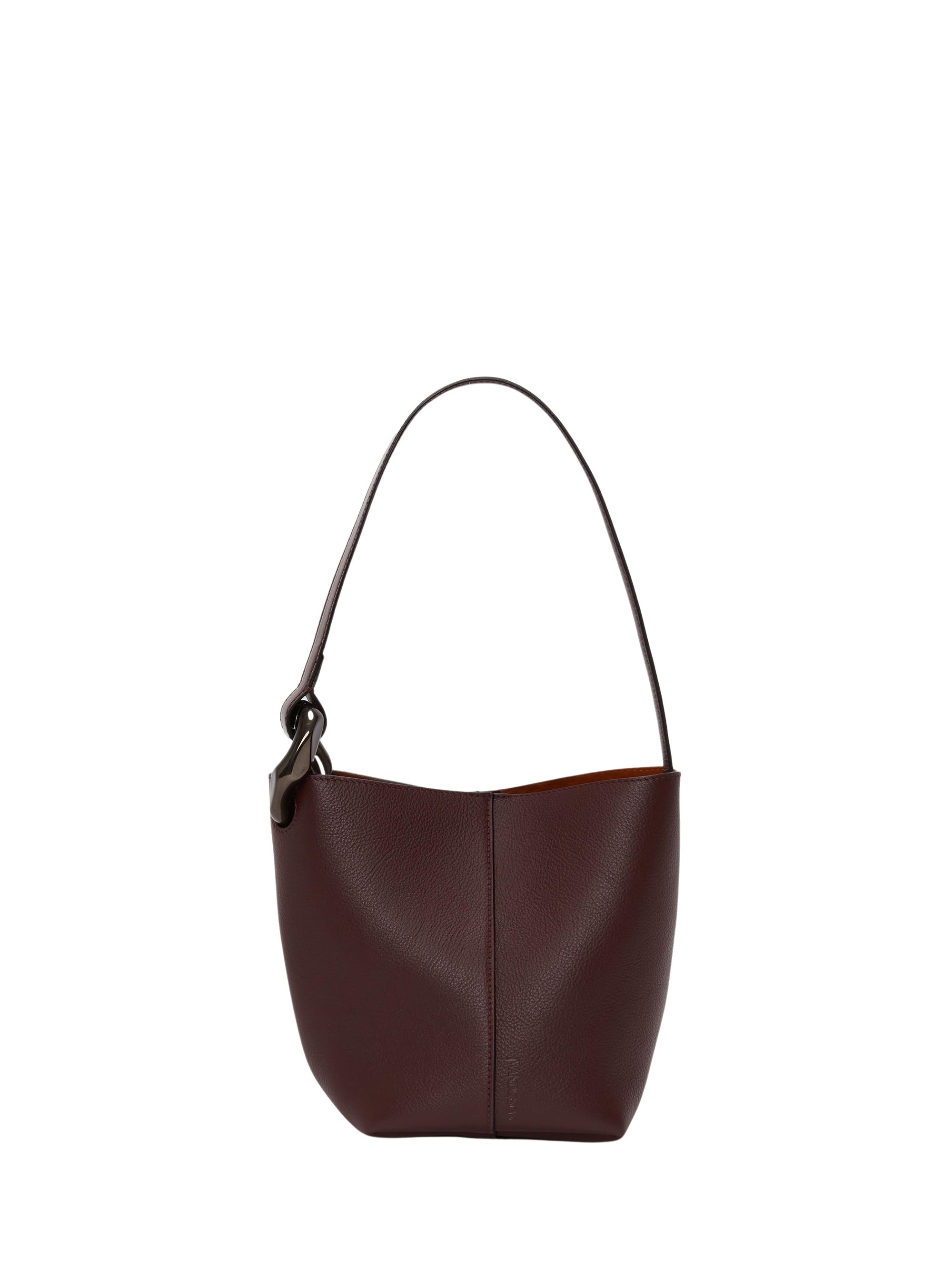 Petit sac seau en cuir - Burgundy