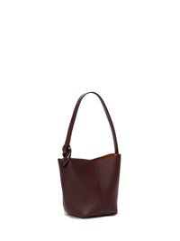 Petit sac seau en cuir - Burgundy