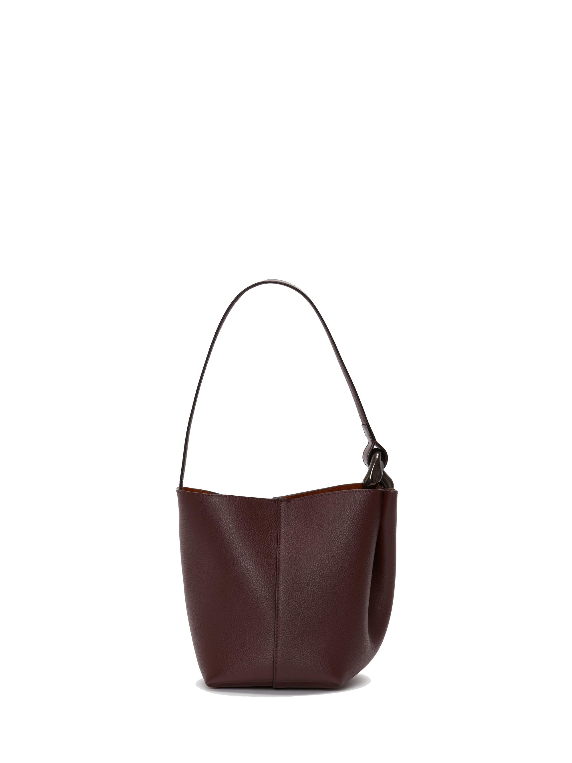 Petit sac seau en cuir - Burgundy
