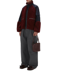 Petit sac seau en cuir - Burgundy