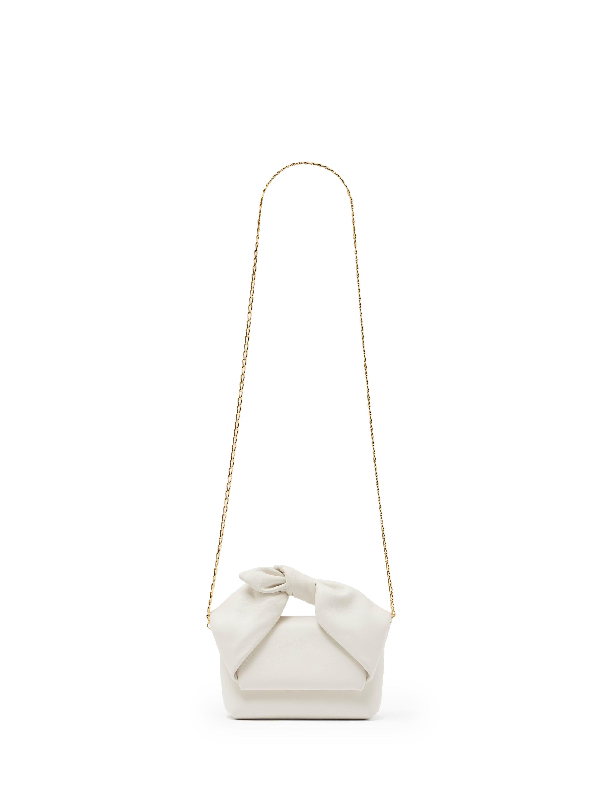 Sac nano Twister en cuir - Off White