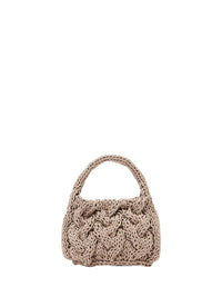 Petit Sac En Maille Câblée - Taupe