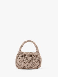 Petit Sac En Maille Câblée - Taupe
