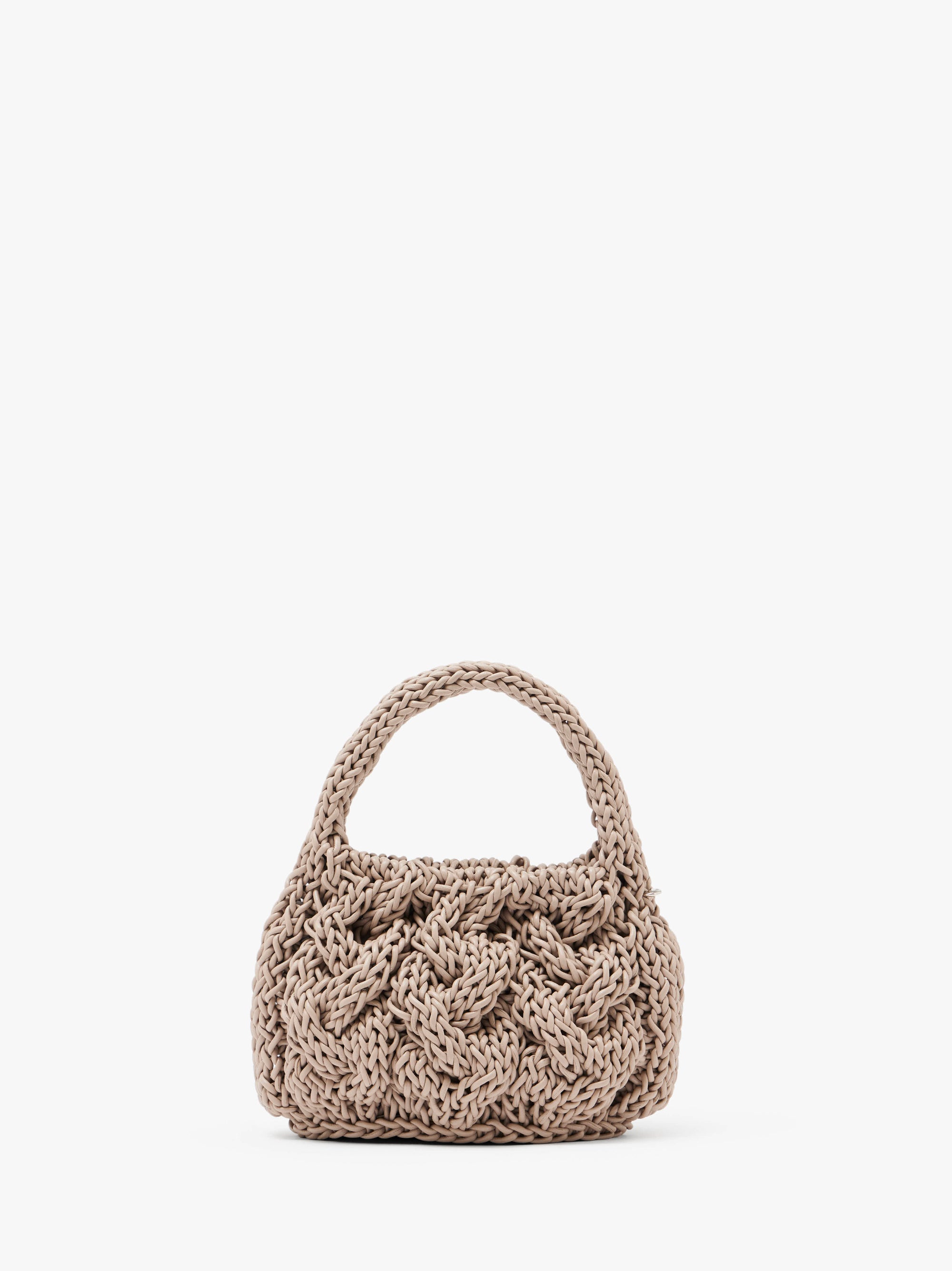 Petit Sac En Maille Câblée - Taupe