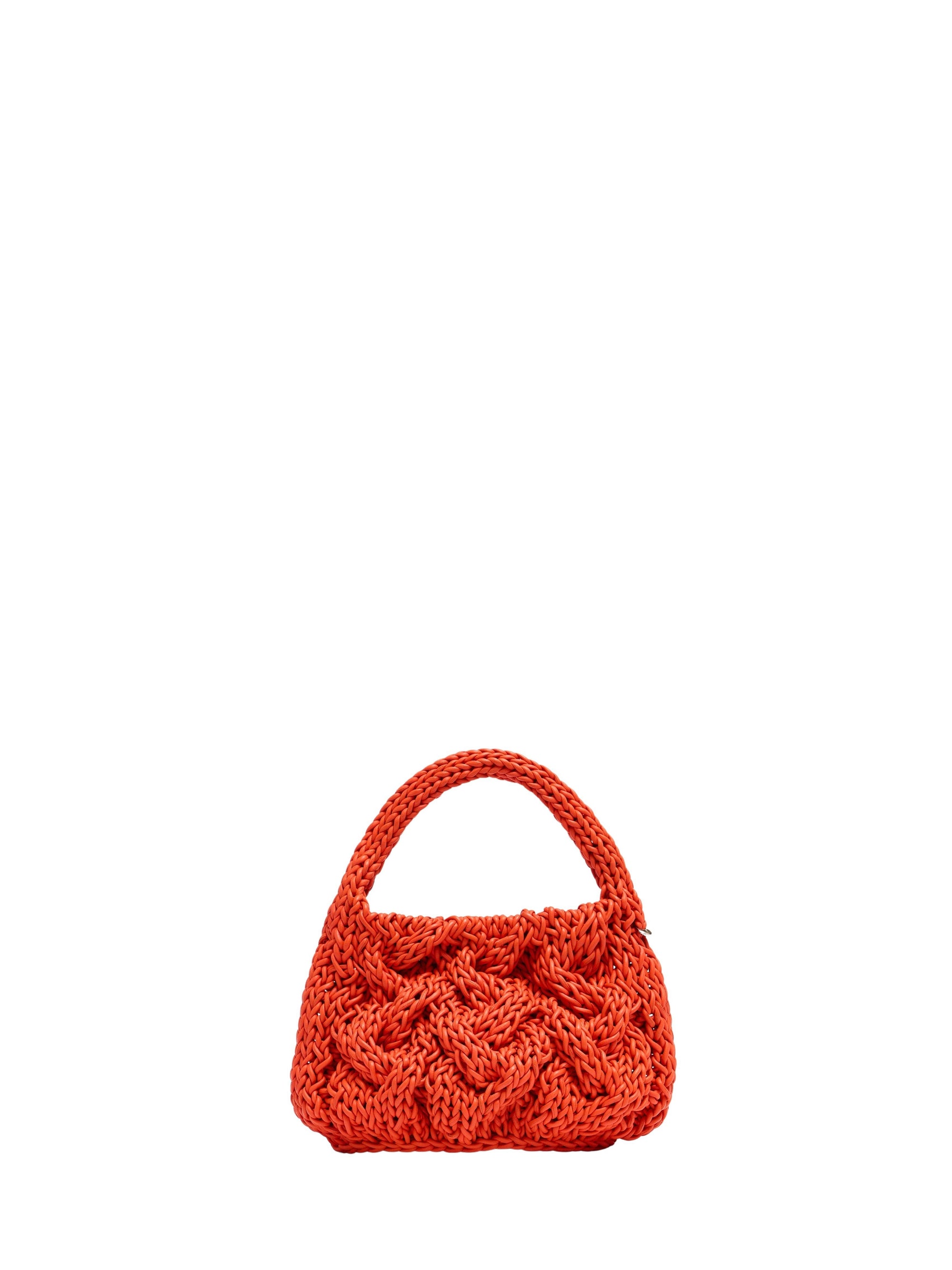 Petit Sac En Maille Câblée - Orange