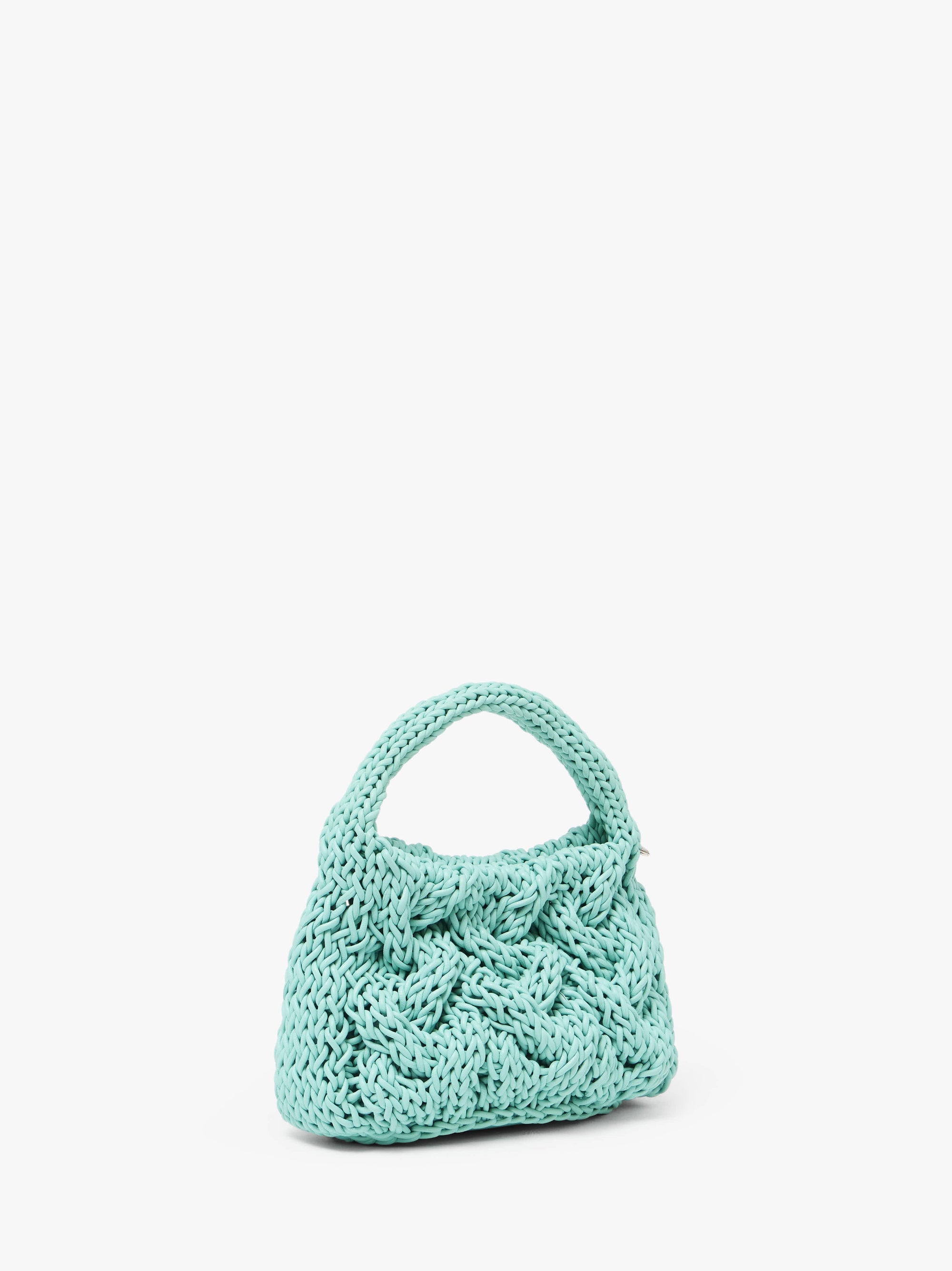 Petit Sac En Maille Câblée - Aqua