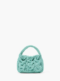 Petit Sac En Maille Câblée - Aqua