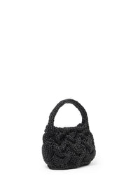 Petit Sac En Maille Câblée - Black