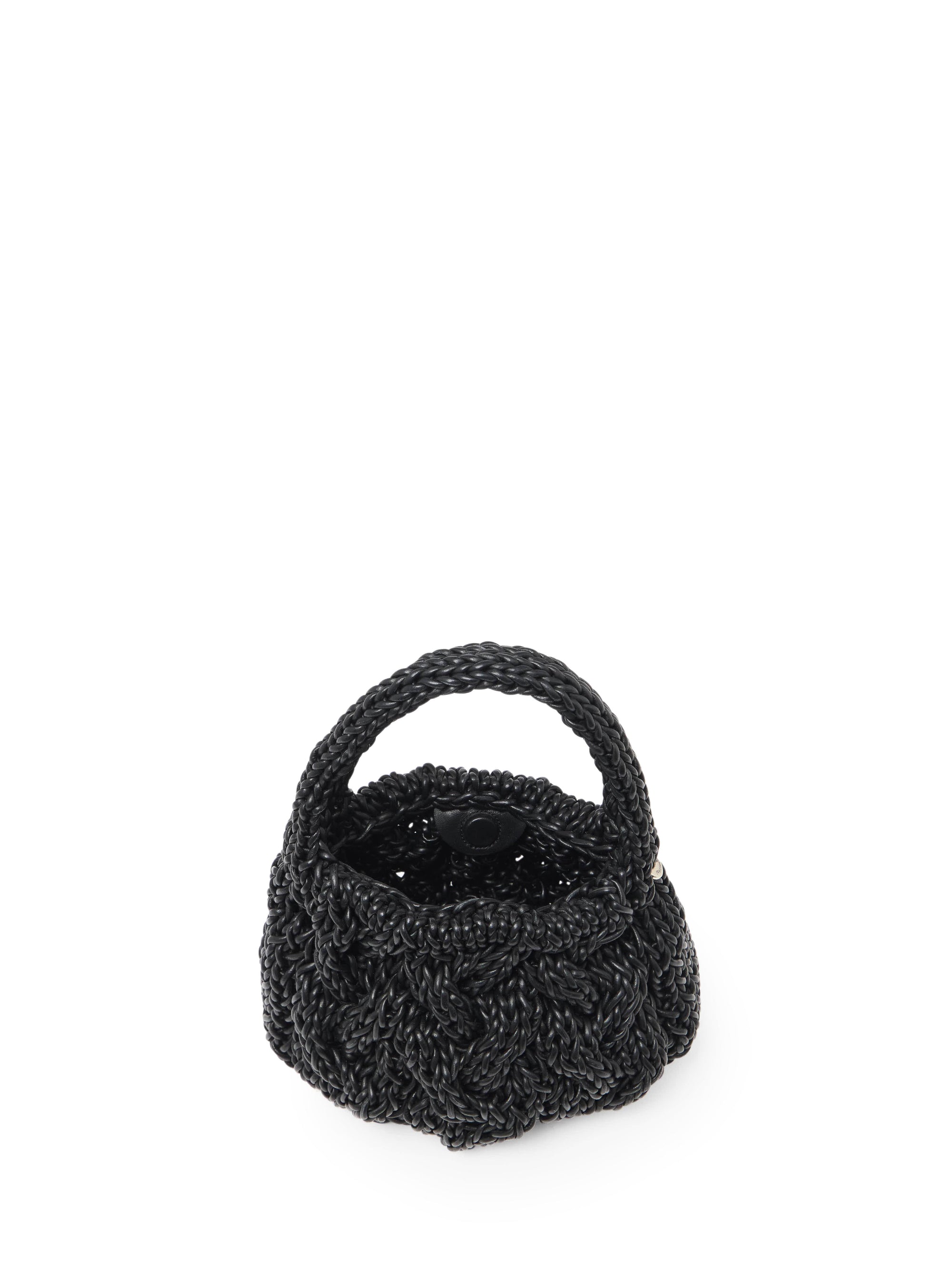 Petit Sac En Maille Câblée - Black