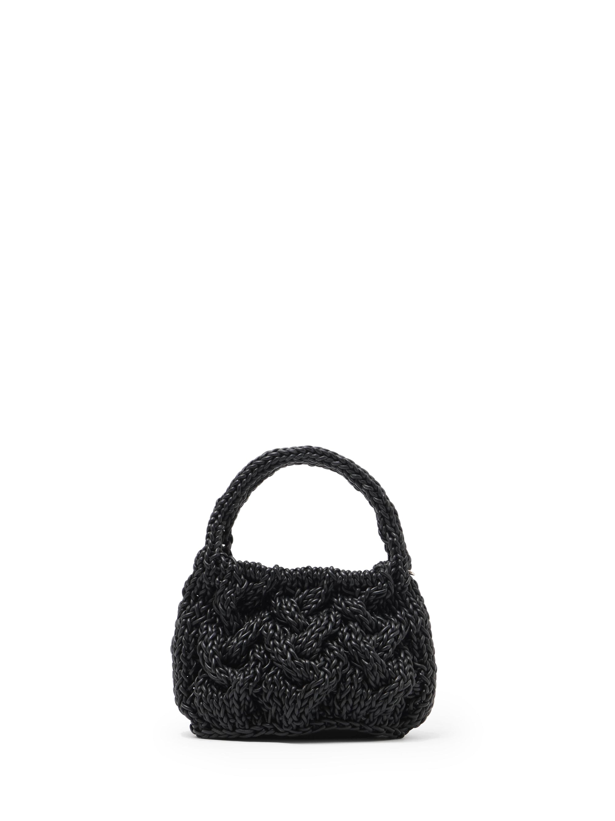 Petit Sac En Maille Câblée - Black