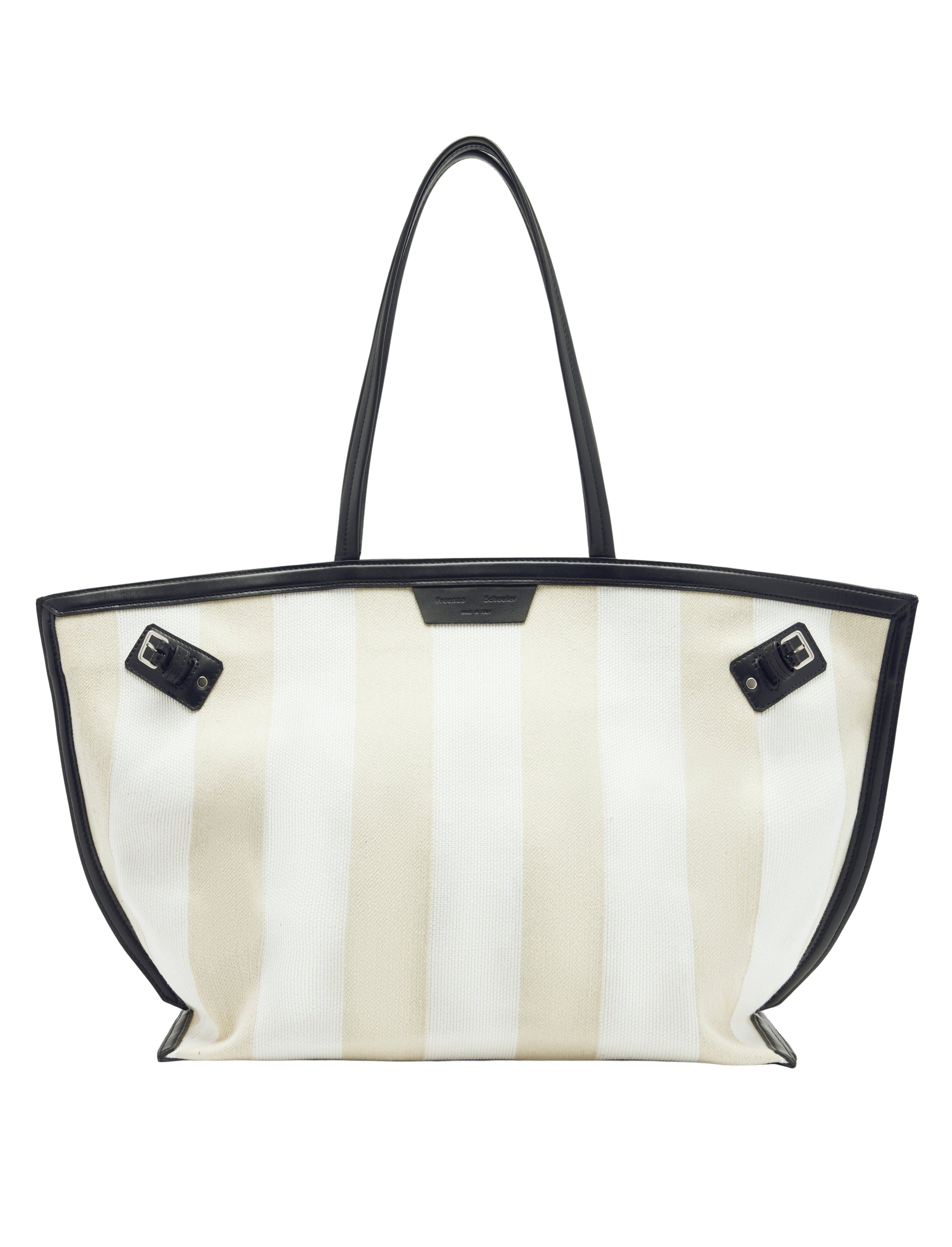 Grand sac Days en toile rayée - Resin & White