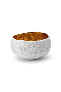 Petit bol Mojave Haas Brothers en porcelaine - Blanc & Or