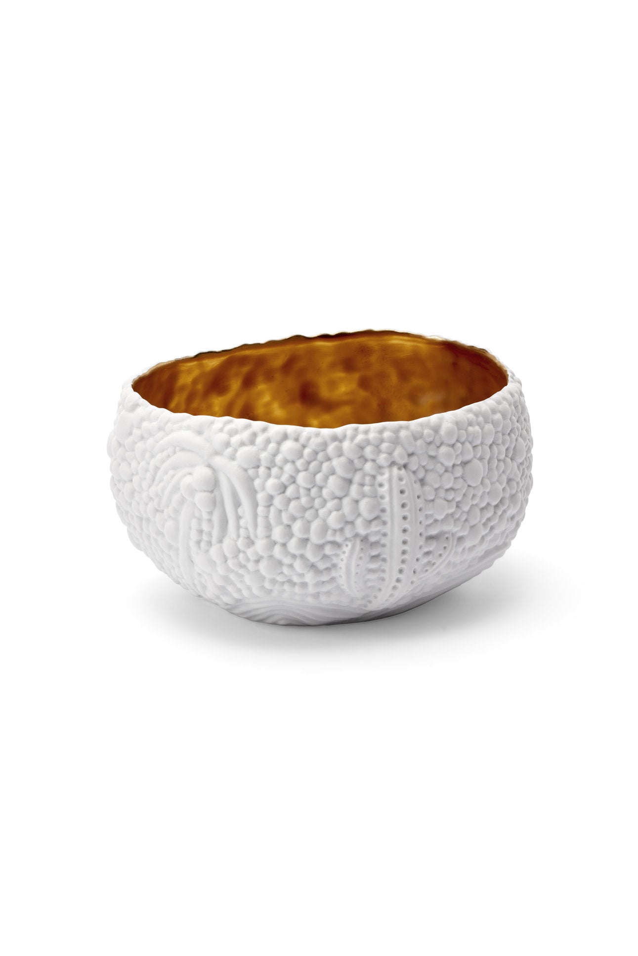 Petit bol Mojave Haas Brothers en porcelaine - Blanc & Or