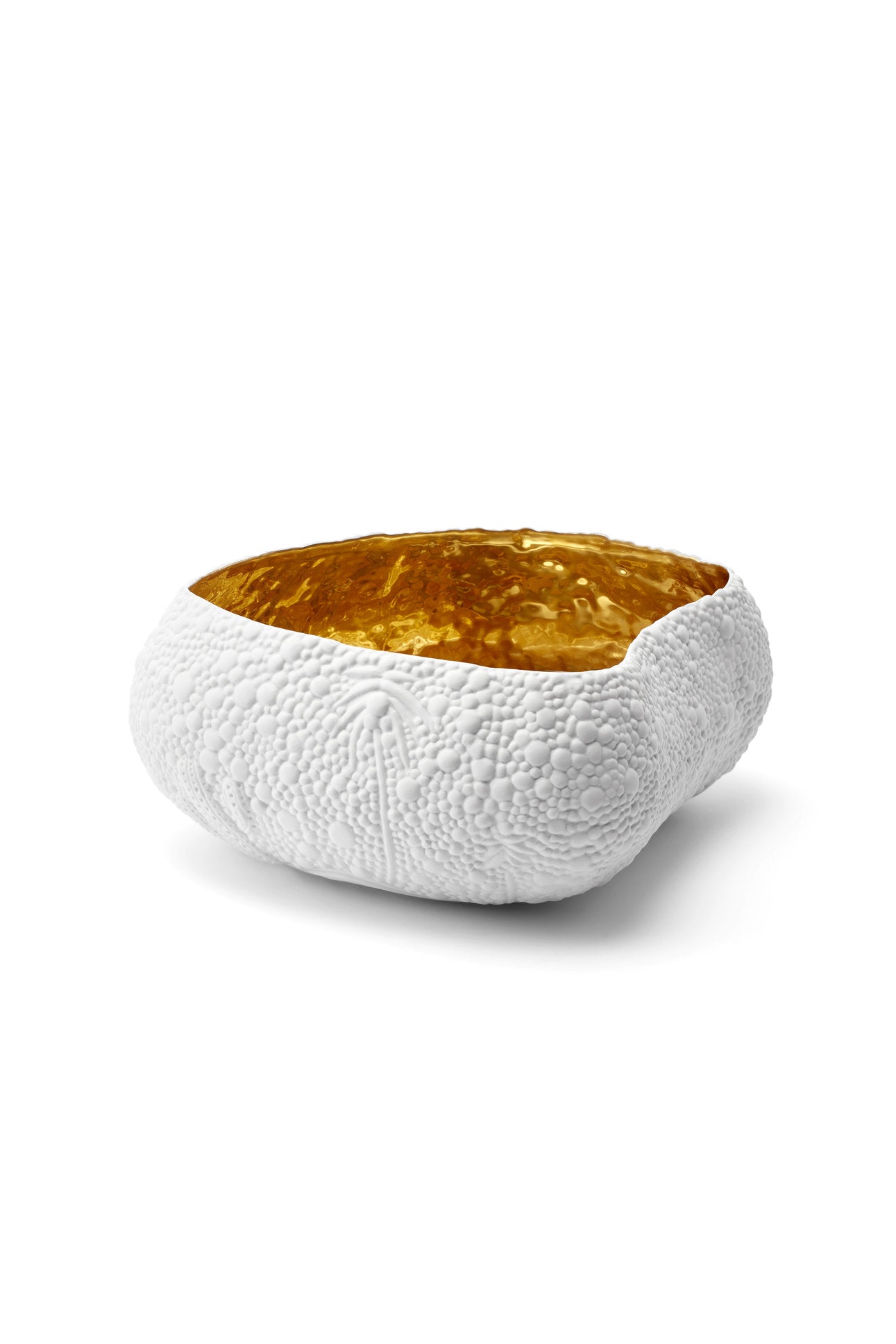Grand bol Mojave Haas Brothers en porcelaine - Blanc & Or