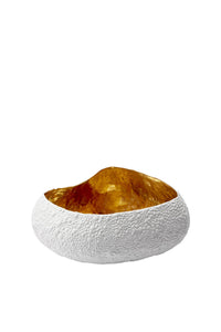 Haas Mojave Desert White+Gold Bowl-Lg