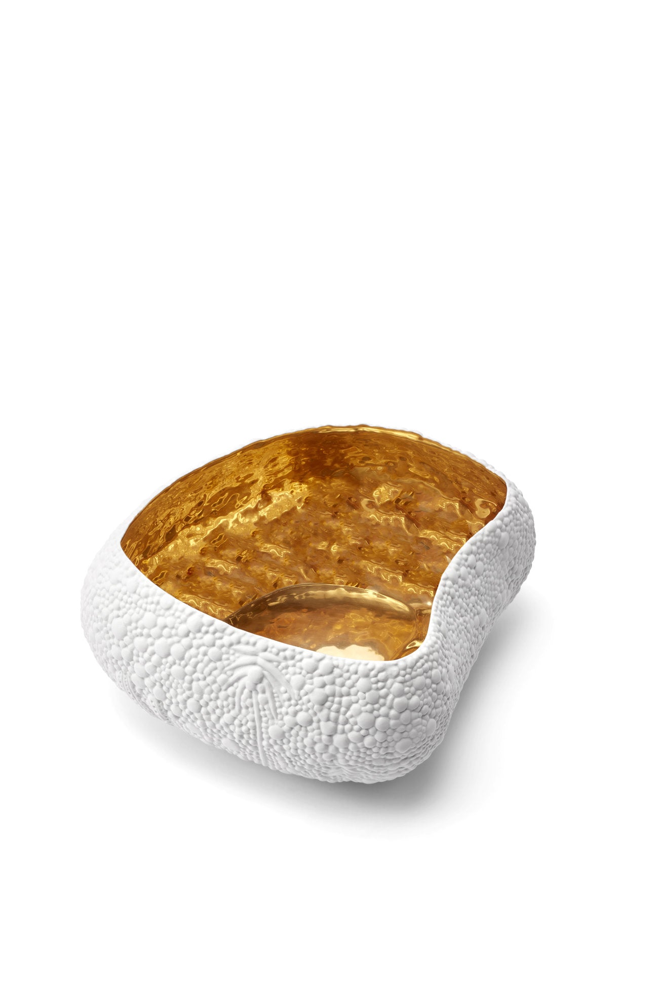 Grand bol Mojave Haas Brothers en porcelaine - Blanc & Or
