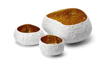 Grand bol Mojave Haas Brothers en porcelaine - Blanc & Or