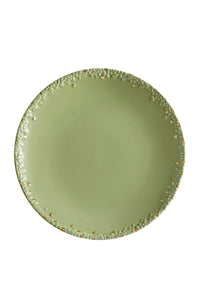Assiette de présentation Haas Mojave en porcelaine - Vert & Or