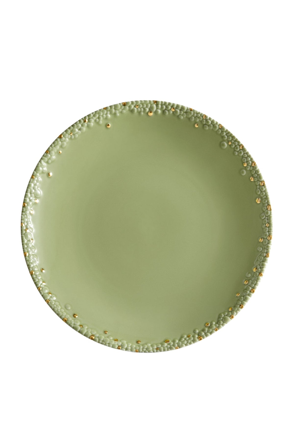Assiette de présentation Haas Mojave en porcelaine - Vert & Or