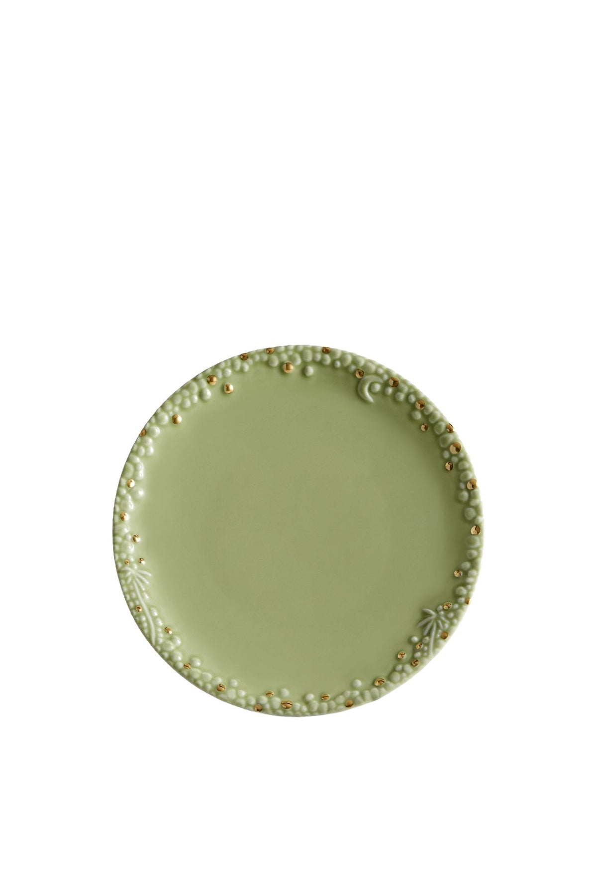 Assiette à dessert Haas Mojave en porcelaine - Vert & Or