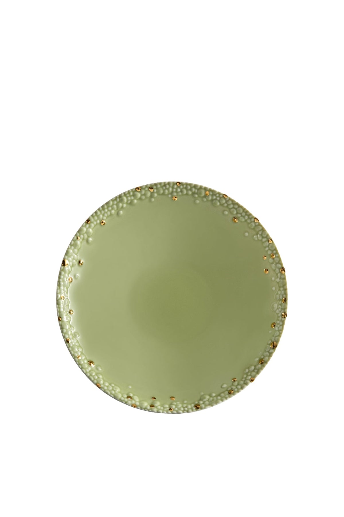 Assiette creuse Haas Mojave en porcelaine - Vert & Or