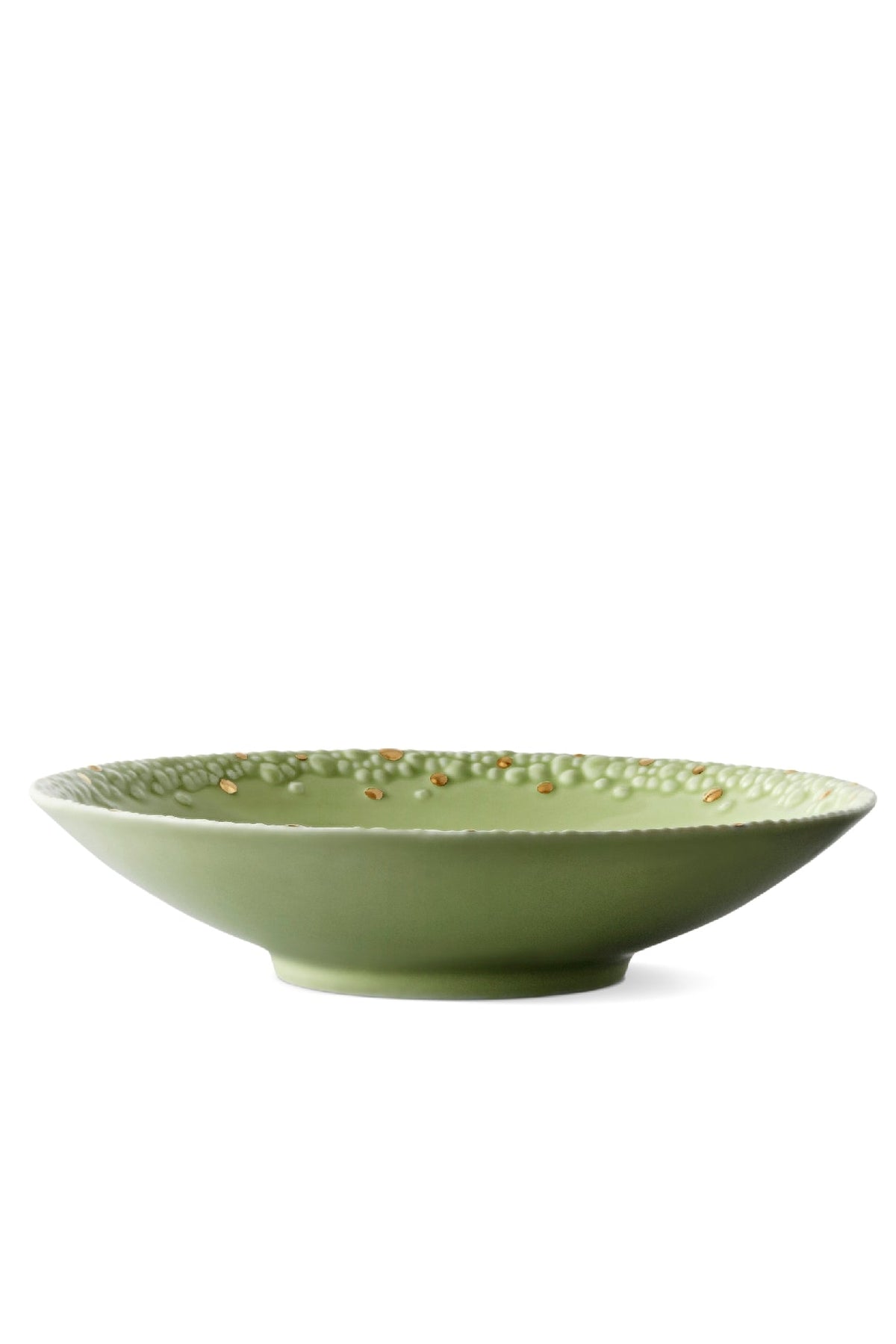 Assiette creuse Haas Mojave en porcelaine - Vert & Or