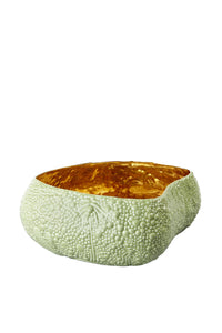 Haas Mojave Desert Gold large salad bowl in gold and porcelain - Green & Gold