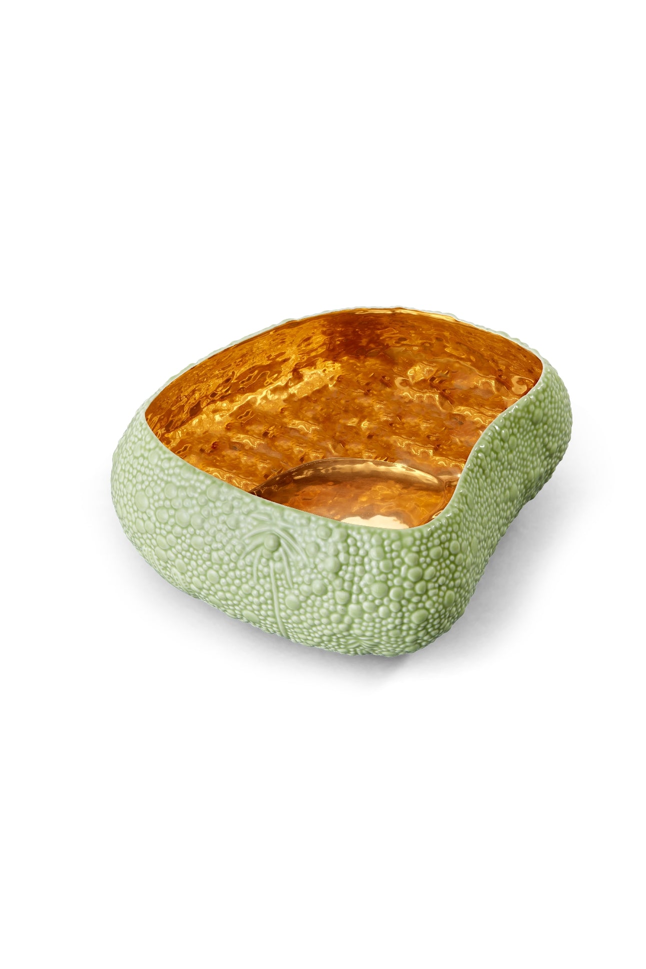 Grand bol Haas Mojave Desert Gold en or et porcelaine - Green & Gold