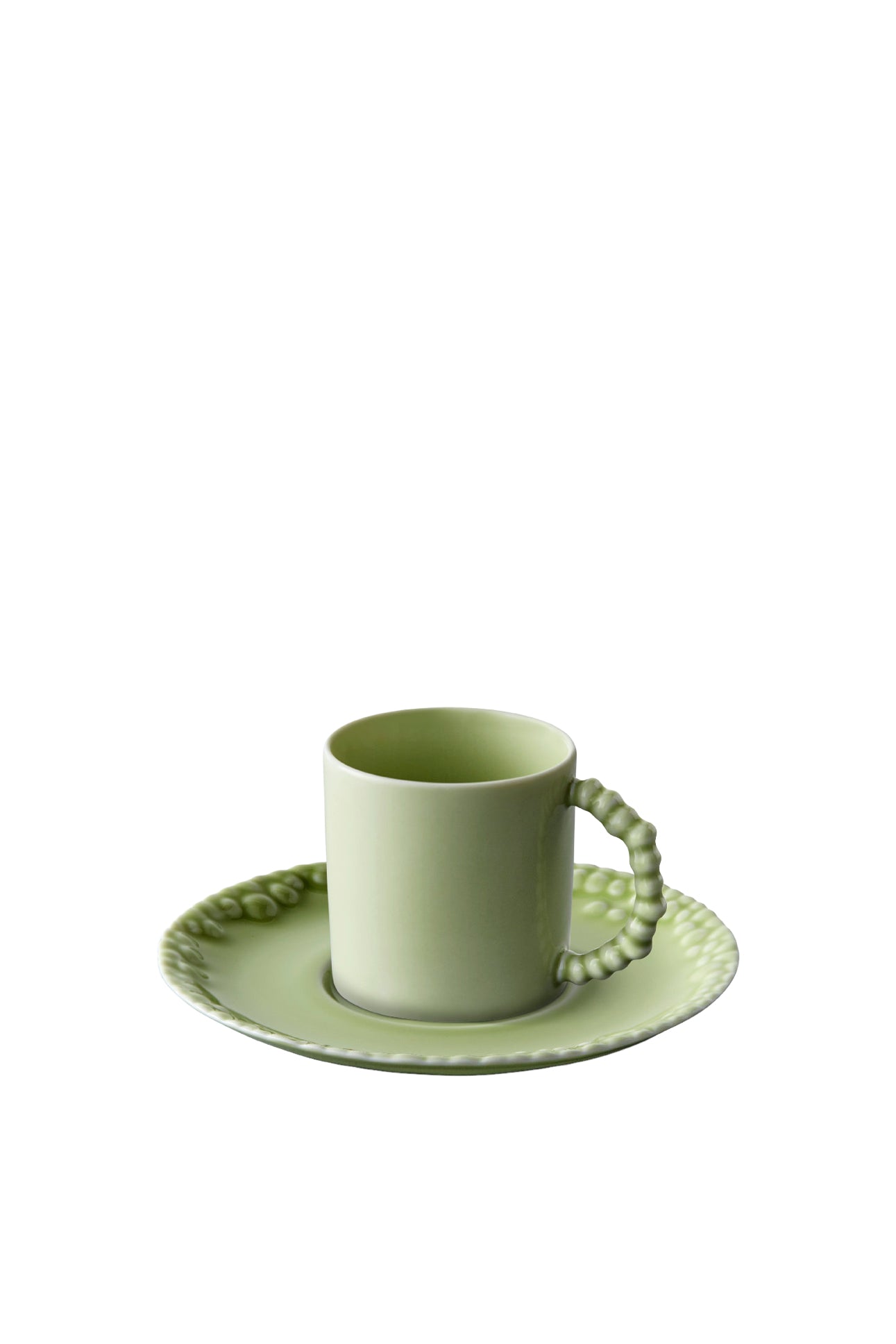 Haas Mojave porcelain espresso cup and saucer - Green