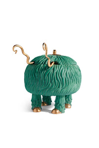 Bol à salade Haas Fox Monster en faïence et laiton - Green