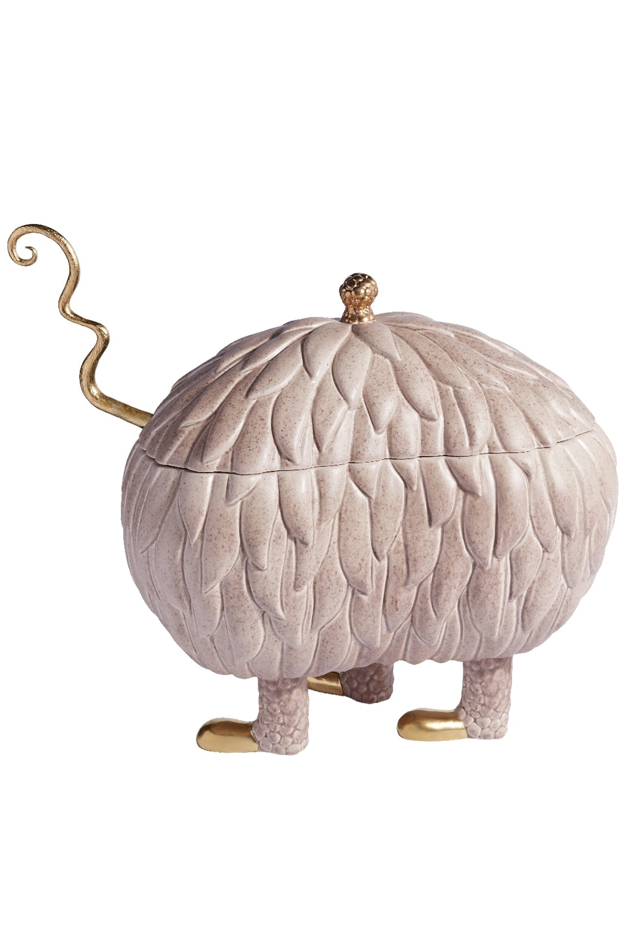 Soupière Monster & louche torsadée Haas Brothers en porcelaine - Rose