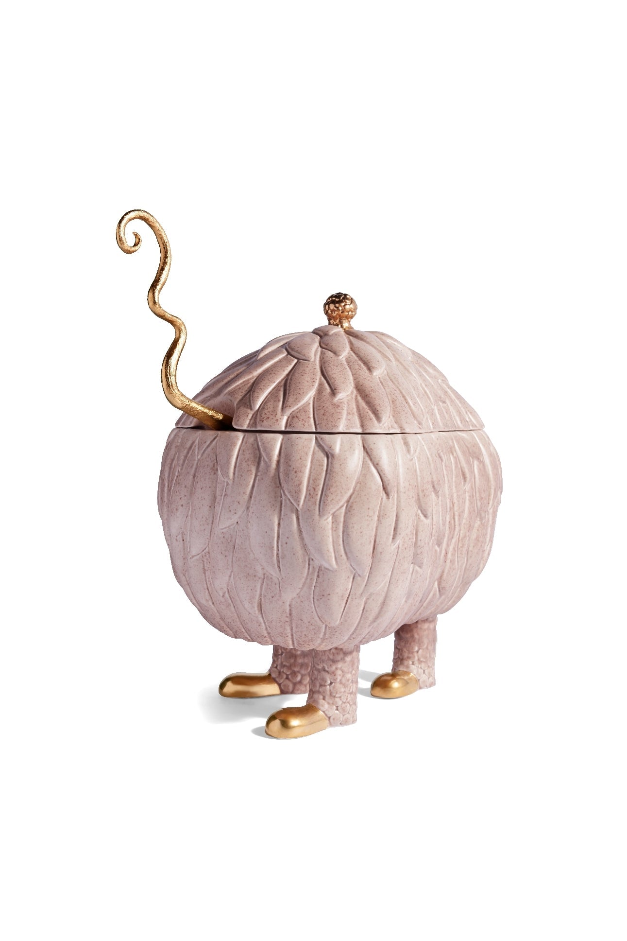 Soupière Monster & louche torsadée Haas Brothers en porcelaine - Rose