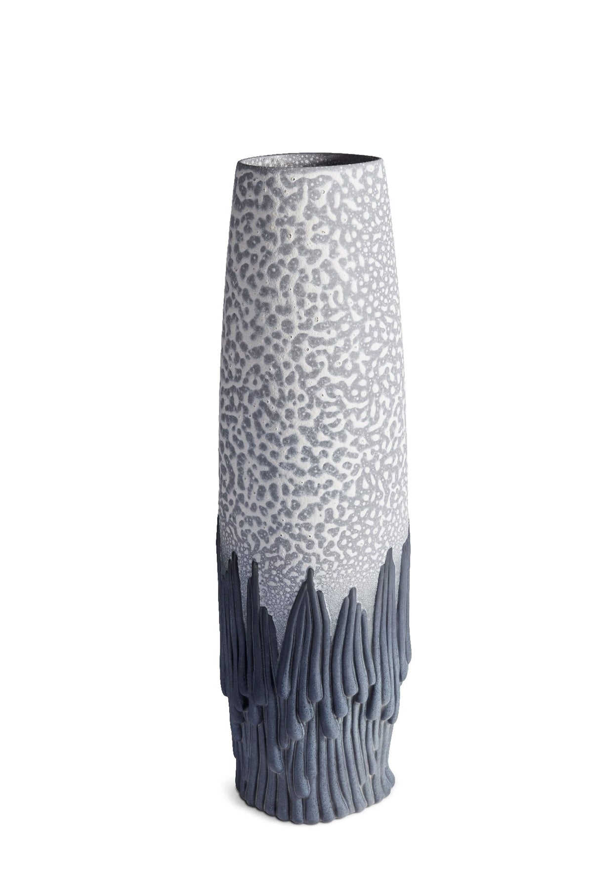 Vase Haas Mojave en porcelaine - Blanc & Charbon
