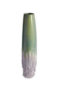 Grand vase Haas Mojave en faïence - Green & Grey