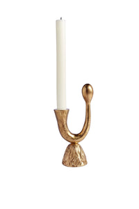 Haas Horn brass candlestick - Gold